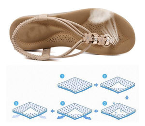 Modieuze sandalen met luxe stenen en airflow zool