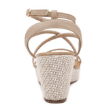 Elegant Crisscross Strap Wedge with Soft Padded Insole Fashion Sandals-Diivas