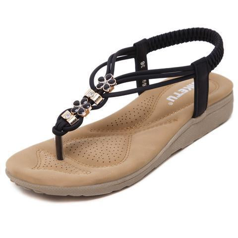 Modieuze sandalen met luxe stenen en airflow zool