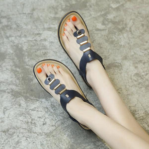 Fashion sandalen met uniek design en platte zool