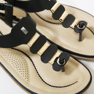 Fashion sandalen met uniek design en platte zool